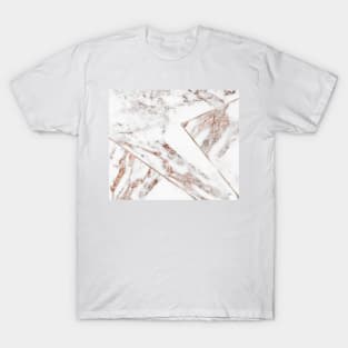 Rose gold marble geo jumble T-Shirt